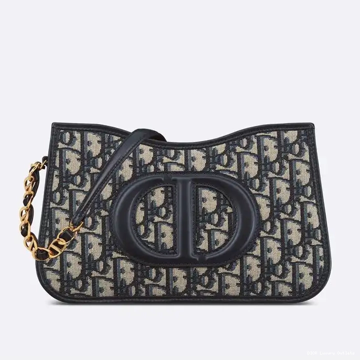 Bag Hobo Motif Oblique CD Signature Mini Blue Dior Canvas 0419 Luxury
